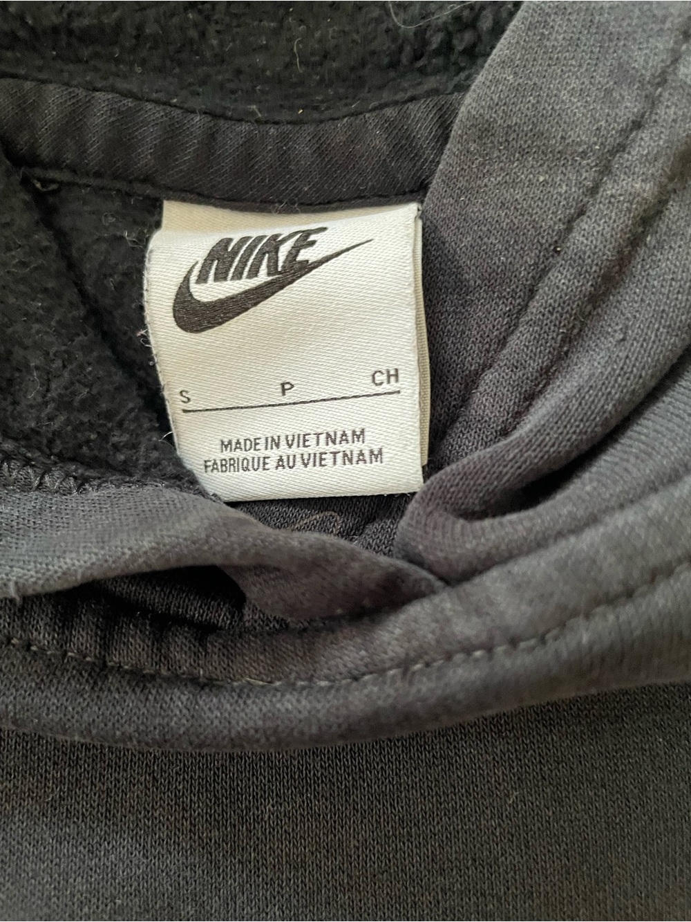 Nike Black Pullover Hoodie with White Logo - Picture 2 of 2